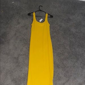Long mustard dress